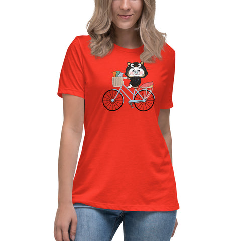 Ben-E Cat Bicycle Women's Relaxed T-Shirt