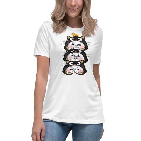 Ben-E Cat Stack Women's Relaxed T-Shirt